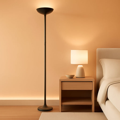 Stepless Dimmable Floor Lamp,30W 3000LM Super Bright LED Torchiere Floor Lamps with Remote & Touch Control,71 in Tall Modern Standing Lamp for Living Room Bedroom Office,2700K-6500K,Black