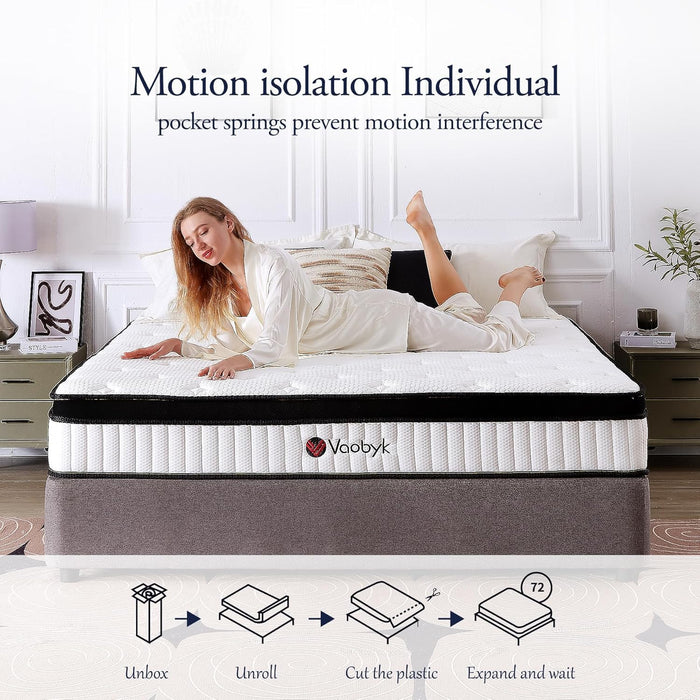 Queen TwelveInch MemoryFoam Hybrid Mattress CertipurUS