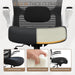 Ergonomic Office Chair - Desk Chair with Flip-Up Armrests & 135° Recline, Adjustable Lumbar Support - Space-Saving Task Chair for Business/Team Office & Home (White Frame-Black, 300Lbs)