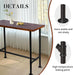 DIY Industrial Design Pipe Dining Table Casual Pub BAR Laptop Table Modern Studio Wood and Metal Rectangular Dining Table Homeoffice Desk Breakfast High Bar Table Brown Desktop 47.3" × 23.6"