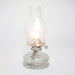 Clear Glass Oil Lamp, with #2 Burner and 7/8 Inch Wick for Accent Lighting or Centerpiece Table Decor
