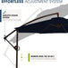 10Ft Patio Umbrellas Offset Outdoor Umbrella Cantilever Hanging Umbrellas W/Infinite Tilt, Fade Resistant Waterproof RECYCLED FABRIC Canopy & Cross Base, for Yard, Garden & Deck, Navy Blue