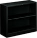 S30ABCP Metal Bookcase Two-Shelf 34-1/2W X 12-5/8D X 29H Black, Black