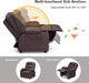 Kids Recliner Chair with Cup Holder, Adjustable Leather Lounge Chair W/Footrest & Side Pockets for Children Boys Girls Room, Ergonomic Toddler Furniture Sofa, Kids Recliner (Brown)