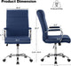 Office Desk Chair,Modern Leather Conference Room Chairs,High Back Home Ofiice Chair,Adjustable Height Swivel Executive Computer Chair with Armrest and Padded Seat,Blue