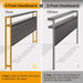 Queen Bed Frame with Charging Station, LED Lights, 2 Drawers, Rustic Grey