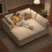 NinetySevenInch L Shaped Modular Sectional Sofa Beige