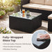 Patio Sofa,4 Pieces Outdoor Furniture Set,Wicker Sectional Couch