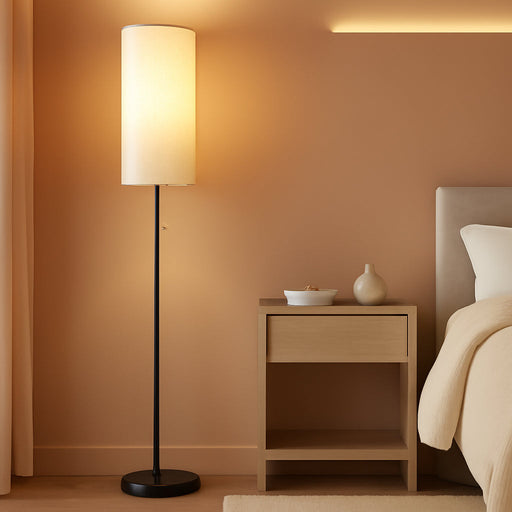 Floor Lamp for Living Room, 3 Color Temperature Modern Standing Lamps, Minimalist Pole Lamp Tall Lamps for Bedroom Living Room Office,Black