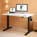 EN1 Whole-Piece Standing Desk 48 X 24 Inches Height Adjustable Electric Desk Sit Stand Desk Home Office Desks (Black Frame + White Table Top, 2 Packages)