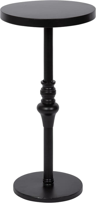 Stratton Rustic Pedestal Table, 13 X 13 X 26, Black, Decorative Pedestal Table for Decorating Smaller Living Areas and Hosting