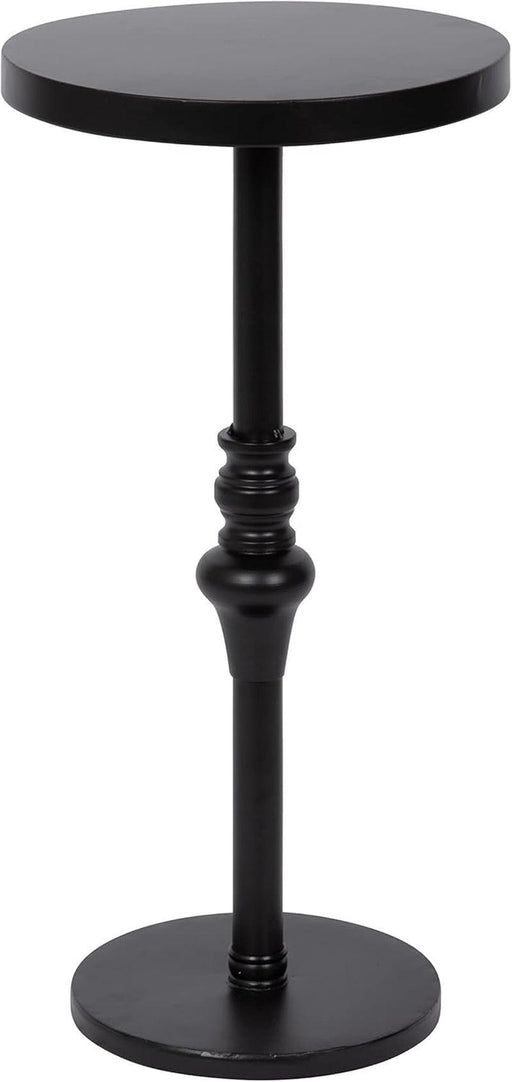 Stratton Rustic Pedestal Table, 13 X 13 X 26, Black, Decorative Pedestal Table for Decorating Smaller Living Areas and Hosting