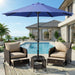 9FT Outdoor Patio Umbrella with Easy Crank - UV Resistant & Waterproof Market Umbrella with Ventilated Canopy, 8 Sturdy Ribs & Powder-Coated Frame for Garden, Deck, Backyard, Pool, Patio Table