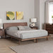 Alyssa Japandi Walnut Brown Wood Queen Size Platform Bed