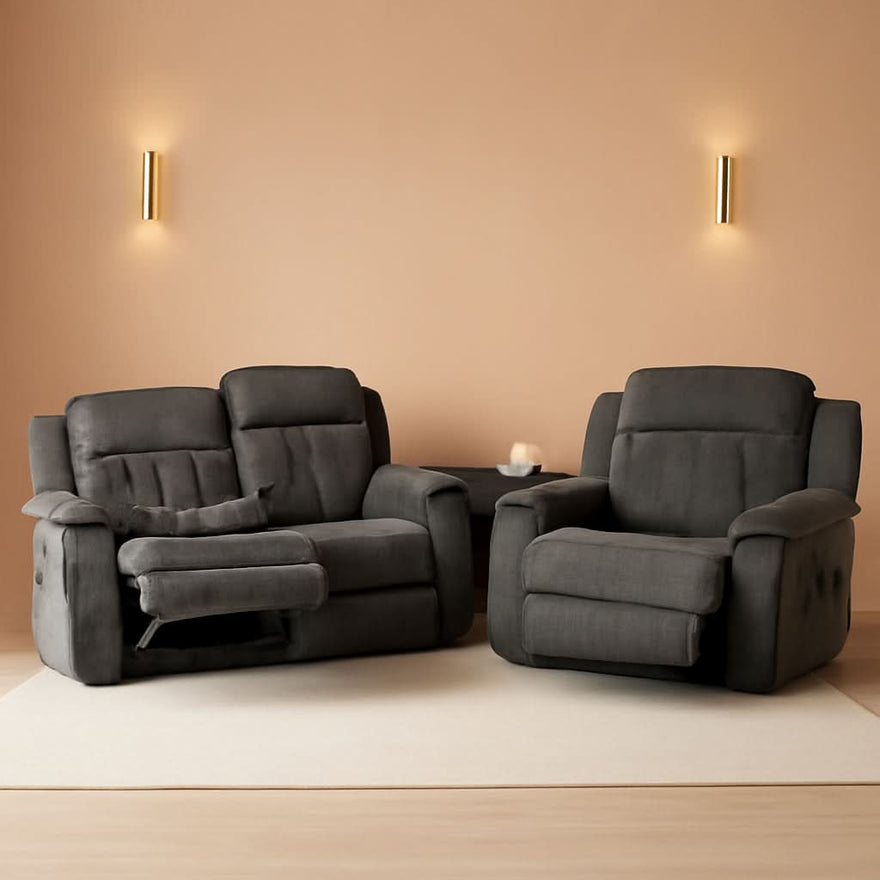 Zero Gravity Reclining Sofa Set, Power Reclining Living Room Set with ...