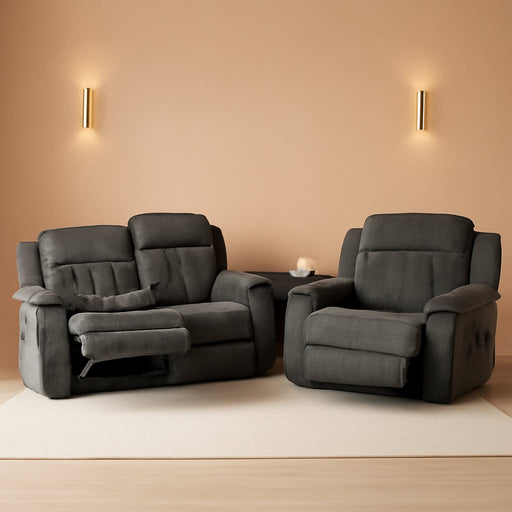 Zero Gravity Reclining Sofa Set, Power Reclining Living Room Set with Adjustable Headrest, Power Reclining Sofa and Loveseat Set with USB Port/Console/Cup Holders for Living Room(Grey)