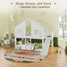 TwinOverTwin Bunk Bed Premium Solidwood White Slide