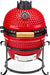 13IN Red Spherical Ceramic Charcoal Grill with Inner Liner, Portable BBQ Smoker for Outdoor Cooking, Camping, and Backyard Grilling