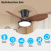 Quiet Ceiling Fan with LED Light DC Motor 32 Inch Large Air Volume Remote Control Walnut for Kitchen Bedroom Dining Room Patio