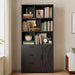 Bookshelf with Drawers, 70.9 Inch Tall Bookcase with Doors, Bookshelves and Bookcases with Storage, Bookshelf with 6 Open Cubes for Home Office, Living Room, Study, Black
