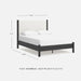 Signature Design by Ashley Cadmori Modern Queen Upholstered Platform Bed, Foundation or Box Spring Not Needed, Black & White