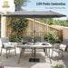 13 Ft Large Double-Sided Twin Patio Umbrella, Outdoor Market Umbrella with Crank Handle, Powerful UV Protective, Smoky Gray