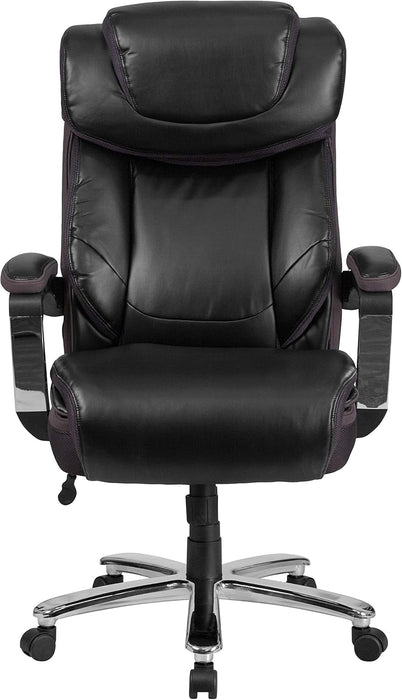 Hercules Series High-Back Swivel Leathersoft Office Chair, Ergonomic Executive Chair with Headrest and Adjustable Height, Black
