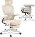 FLEXISPOT Foldex Mesh Ergonomic Office Chair, Folding, Cream 1