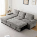 Gray 99In LShaped MemoryFoamCushion Sleeper Sofa Covers
