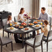 47.2"-58.7" Extendable round Dining Table for 4-6 with Storage Shelf