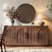 67IN Walnut Fluted Sideboard Buffet Cabinet with Storage