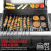4-Burner Propane Gas BBQ Grill with Side Burner, Barbecue Gas Grill with Enameled Cast Iron Grates for Outdoor Patio Garden Barbecue, 53,000 BTU, Stainless Steel Grill Cover Included