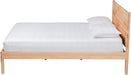 Hosea Japandi Carved Honeycomb Natural Queen Size Platform Bed