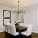Modern Farmhouse Black and Gold Chandeliers for Dining Room