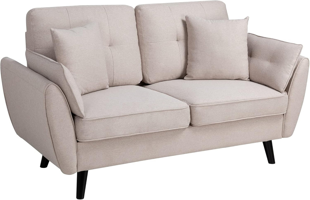 Modern Loveseat Couch with Pillow (63")