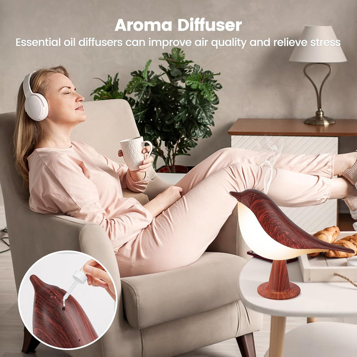 2Pack Small Cute Bird Table Lamp, Touch Bird Night Light, Cordless Bedside Lamp, Desk Lamp for Reading, 3-Way Dimmable USB Rechargeable Battery 2600Mah Nightstand Lamp for Bedroom, Home/Office Decor