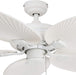 Ceiling Fans Palm Island Tropical 52 Inch Ceiling Fan, Outdoor Ceiling Fan with Pull Chain, Dual Mount 5 Palm Leaf Blade Design, ETL Wet Rated, White (50200-01)