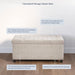 35" Tufted Ottoman, Storage Bench with Safety Close Hinge, Ottoman with Storage for Living Room, Entryway, Hallway, Foot Rest, Support 300Lbs - Beige