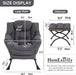 Oversized Dark Grey Ergonomic Armchair With Ottoman