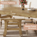 63-Inch Dining Table for 4-6 People, Farmhouse Rectangular Large Kitchen Dinner Eating Table with Sturdy Legs for Home Kitchen, Dining Room, Light Brown