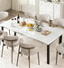 PremiumGrade 79Inch Dining Table Iron Legs MarbleTop