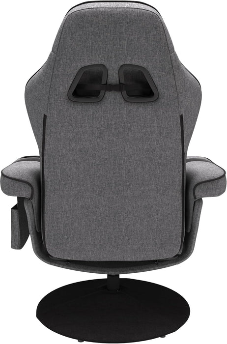 900 Gaming Recliner - Video Games Console Recliner Chair, Computer Recliner, Adjustable Leg Rest and Recline, Recliner with Cupholder, Reclining Gaming Chair with Footrest - Gray Fabric