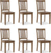 Wooden Dining Room Chairs Set of 6, Spindle High Back Windsor Kitchen Side Chair, Farmhouse Dining Chairs for Kitchen, Dining Room, Light Brown