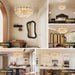 Luxurious Gold Crystal Chandelier 24 Inch Lighting