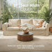 Beige 89Inch ExtraDeepCushionedUpholsteredSofa RemovableCovers