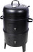 16-Inch Vertical Charcoal Smoker Grill, 3-In-1 BBQ Smoker & Grill with Thermometer, Dual Doors, Adjustable Vents, Portable Outdoor Cooker for Camping & Backyard