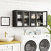 24 Inch Wide Black Wall Cabinet DurableAcrylicDoors