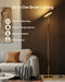 Wood Torchiere Floor Lamp Dimmable Color Temperature