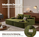Green Cloudlike Velvet Oversized Double Chaise Lounge