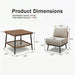 3-Piece Patio Conversation Set, Sectional Sofa with Coffee Table